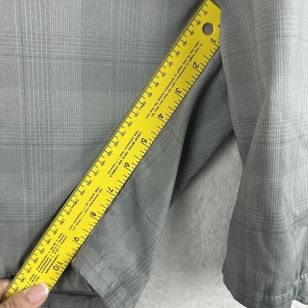 Greg‎ Norman for Tasso Elba Mens Shorts Size 40 Gray Plaid Golf Sports EUC